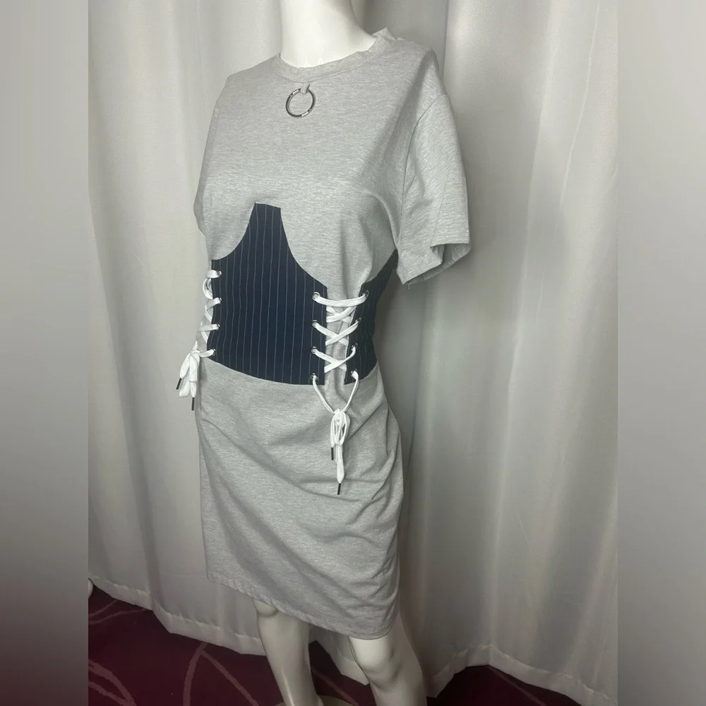 NWOT Corset Style Mini Dress - Picture 4 of 11